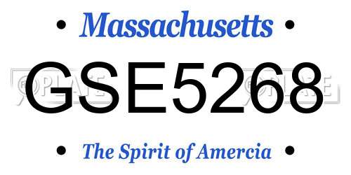 GSE5268 Massachusetts License Plate