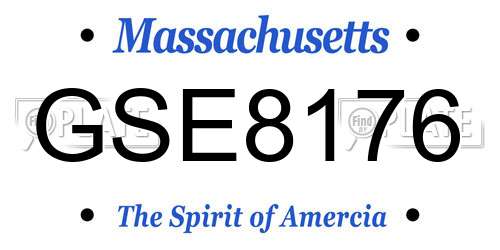GSE8176 Massachusetts License Plate