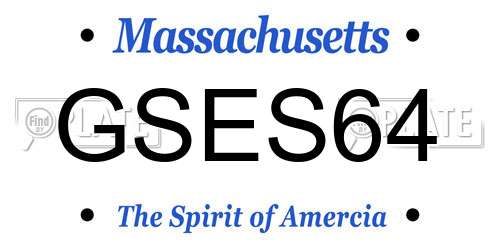 GSES64 Massachusetts License Plate