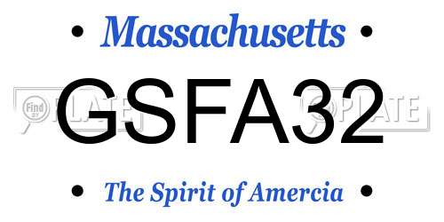 GSFA32 Massachusetts License Plate