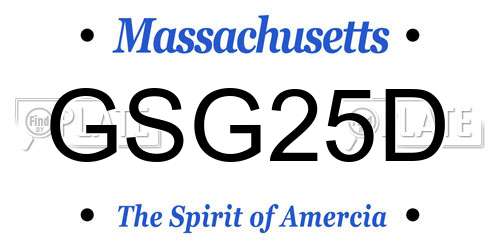 GSG25D Massachusetts License Plate