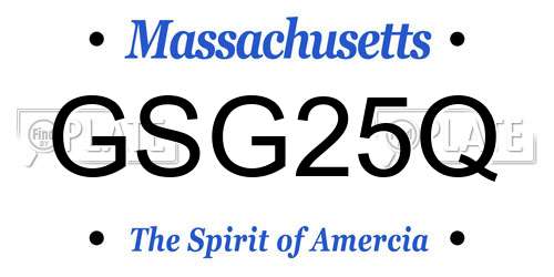 GSG25Q Massachusetts License Plate