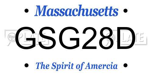 GSG28D Massachusetts License Plate