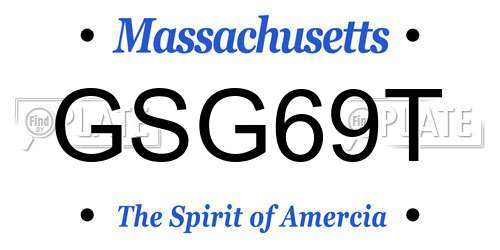 GSG69T Massachusetts License Plate