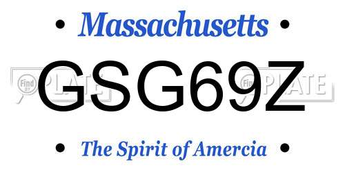 GSG69Z Massachusetts License Plate