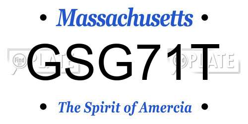 GSG71T Massachusetts License Plate