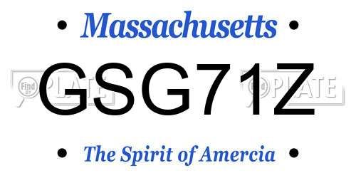 GSG71Z Massachusetts License Plate