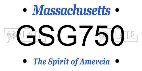 GSG750 Massachusetts License Plate