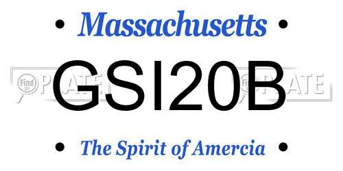 GSI20B Massachusetts License Plate