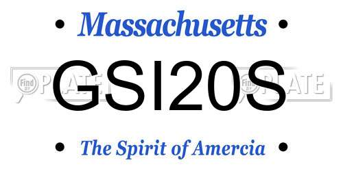 GSI20S Massachusetts License Plate