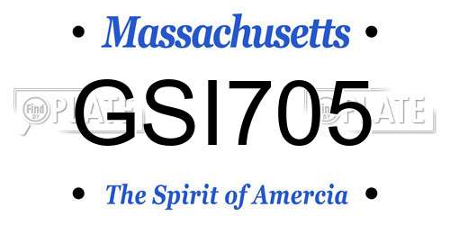GSI705 Massachusetts License Plate