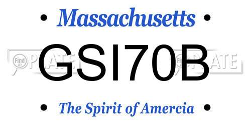 GSI70B Massachusetts License Plate