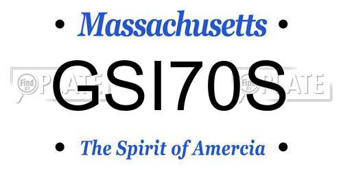GSI70S Massachusetts License Plate