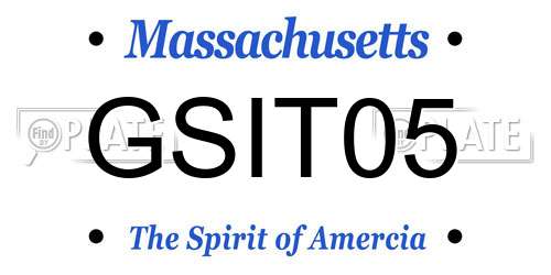 GSIT05 Massachusetts License Plate
