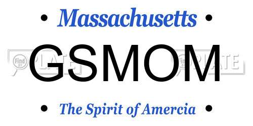 GSMOM Massachusetts License Plate