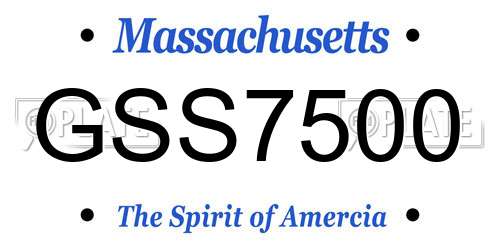 GSS7500 Massachusetts License Plate