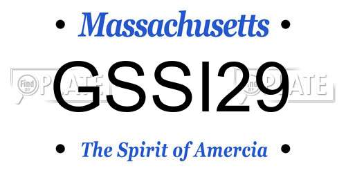 GSSI29 Massachusetts License Plate