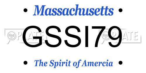 GSSI79 Massachusetts License Plate