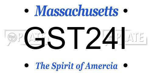 GST24I Massachusetts License Plate