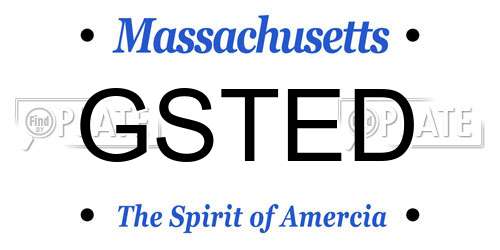 GSTED Massachusetts License Plate
