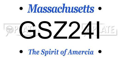 GSZ24I Massachusetts License Plate