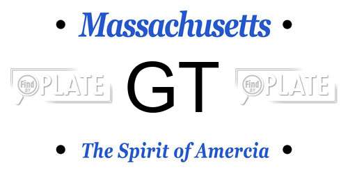 GT Massachusetts License Plate