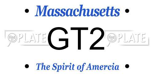 GT2 Massachusetts License Plate