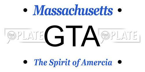 GTA Massachusetts License Plate