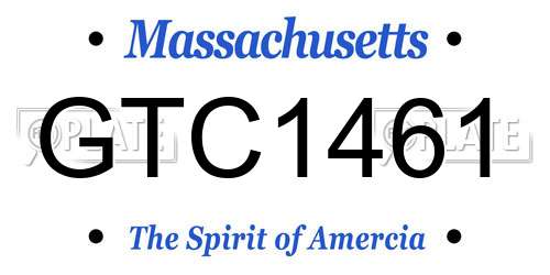 GTC1461 Massachusetts License Plate