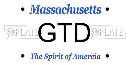 GTD Massachusetts License Plate