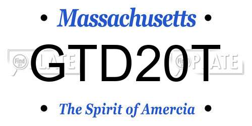 GTD20T Massachusetts License Plate