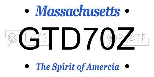 GTD70Z Massachusetts License Plate