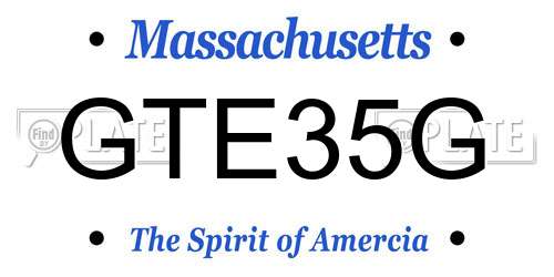 GTE35G Massachusetts License Plate