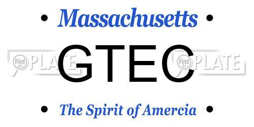 GTEC Massachusetts License Plate
