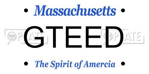 GTEED Massachusetts License Plate