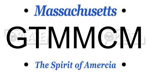 GTMMCM Massachusetts License Plate