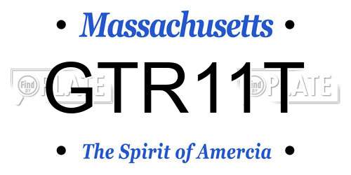 GTR11T Massachusetts License Plate