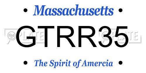 GTRR35 Massachusetts License Plate