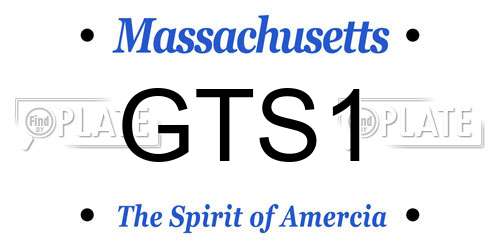 GTS1 Massachusetts License Plate