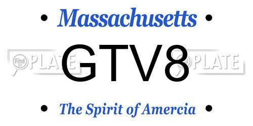 GTV8 Massachusetts License Plate