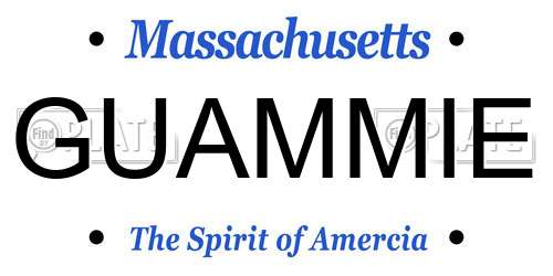 GUAMMIE Massachusetts License Plate