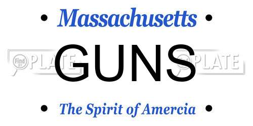 GUNS Massachusetts License Plate