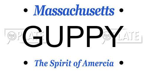 GUPPY Massachusetts License Plate