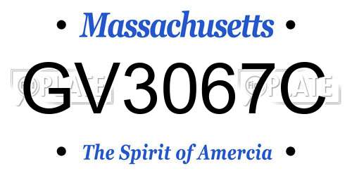GV3067C Massachusetts License Plate