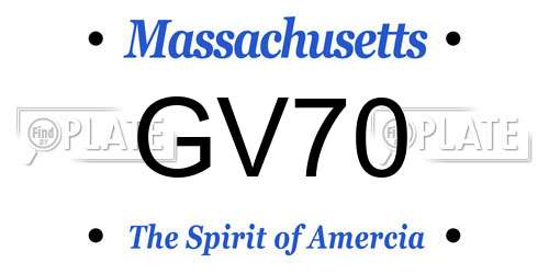 GV70 Massachusetts License Plate