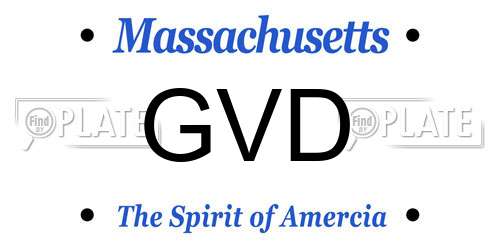 GVD Massachusetts License Plate
