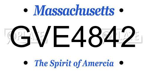 GVE4842 Massachusetts License Plate