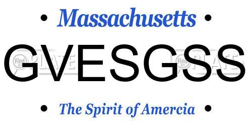 GVESGSS Massachusetts License Plate