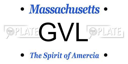 GVL Massachusetts License Plate