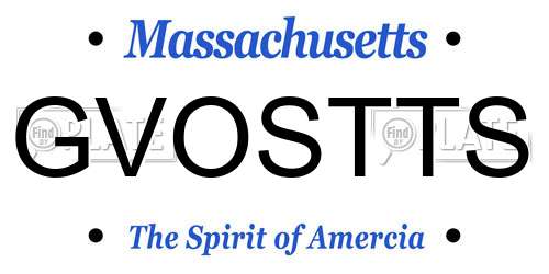GVOSTTS Massachusetts License Plate